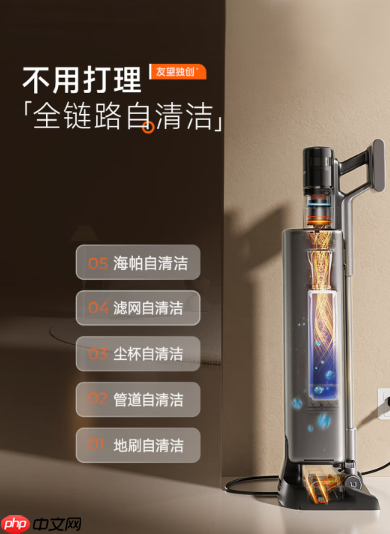 吸尘器滤网能不能洗不洗？看“免洗滤网”的友望扫地僧如何“自己清洁自己”