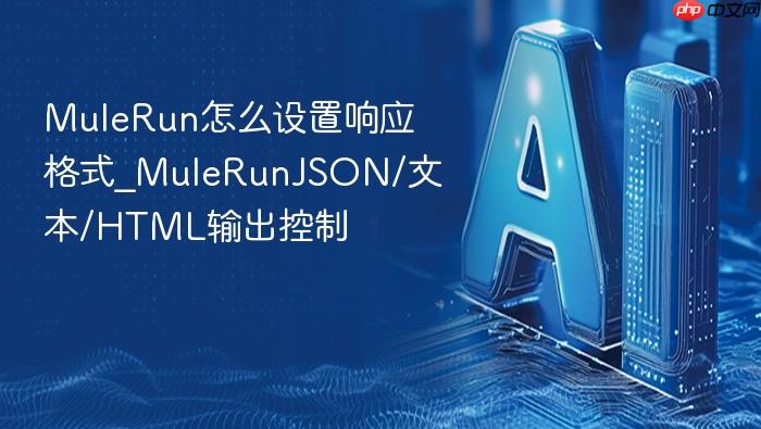 mulerun怎么设置响应格式_mulerunjson/文本/html输出控制