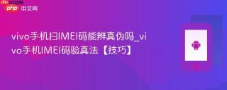 vivo手机扫IMEI码能辨真伪吗_vivo手机IMEI码验真法【技巧】