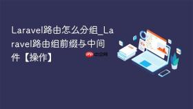 laravel路由怎么分组_laravel路由组前缀与中间件【操作】