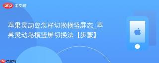 苹果灵动岛怎样切换横竖屏态_苹果灵动岛横竖屏切换法【步骤】