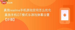 真我realme手机游戏空间怎么优化​ 真我手机GT模式与游戏弹幕设置【步骤】