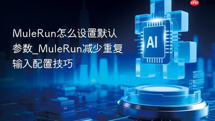 mulerun怎么设置默认参数_mulerun减少重复输入配置技巧