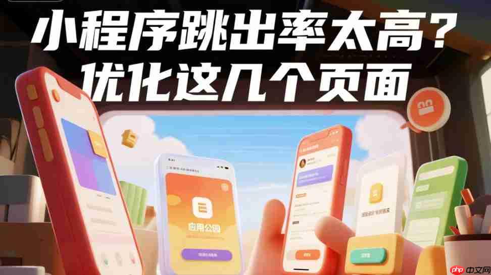 小程序跳出率太高,优化这几个页面!