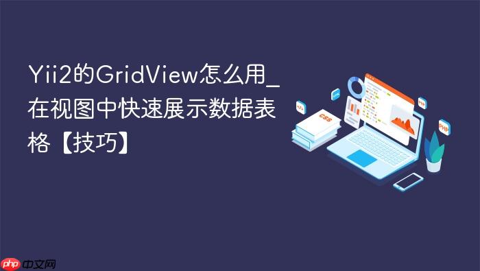 yii2的gridview怎么用_在视图中快速展示数据表格【技巧】