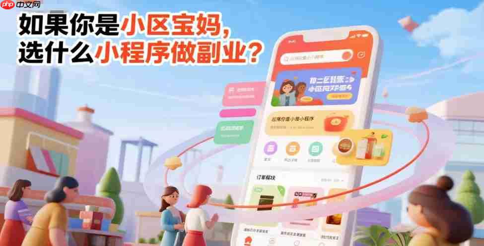 如果你是小区宝妈,选什么小程序做副业?