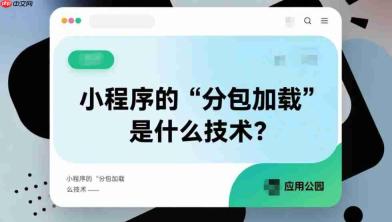 小程序的“分包加载”是什么技术?