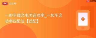 一加车载充电怎选功率_一加车充功率匹配法【适配】