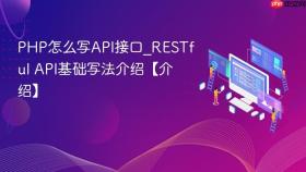 php怎么写api接口_restful api基础写法介绍【介绍】