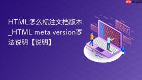html怎么标注文档版本_html meta version写法说明【说明】
