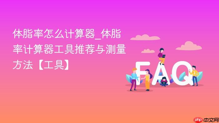 体脂率怎么计算器_体脂率计算器工具推荐与测量方法【工具】