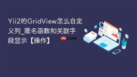 Yii2的GridView怎么自定义列_匿名函数和关联字段显示【操作】