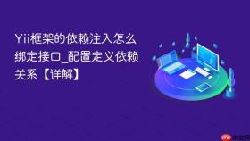 Yii框架的依赖注入怎么绑定接口_配置定义依赖关系【详解】