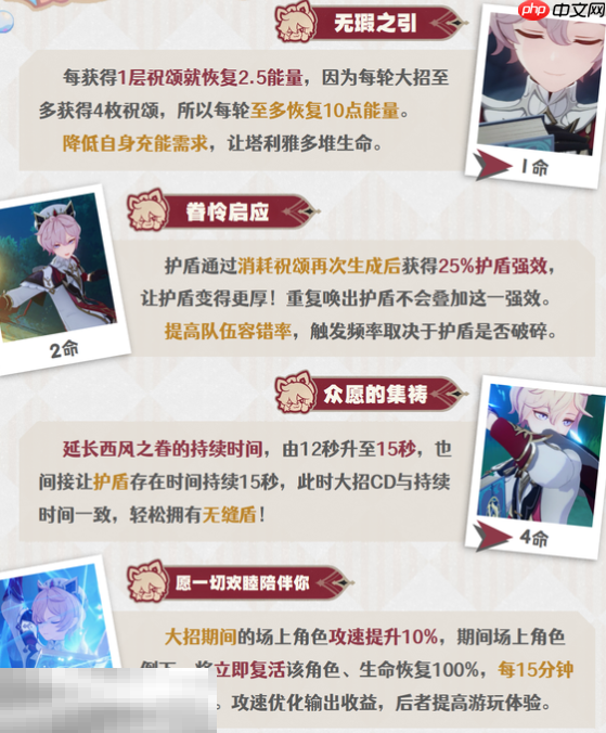 原神塔利雅几命性价比高 原神塔利雅命座抽取攻略