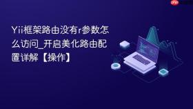 yii框架路由没有r参数怎么访问_开启美化路由配置详解【操作】