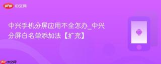 中兴手机分屏应用不全怎办_中兴分屏白名单添加法【扩充】