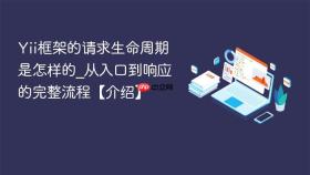 yii框架的请求生命周期是怎样的_从入口到响应的完整流程【介绍】