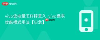 vivo低电量怎样撑更久_vivo极限续航模式用法【应急】
