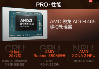 全新锐龙AI9 H 465处理器华硕无畏Pro142026锐龙版满足全场景需求 - php中文网