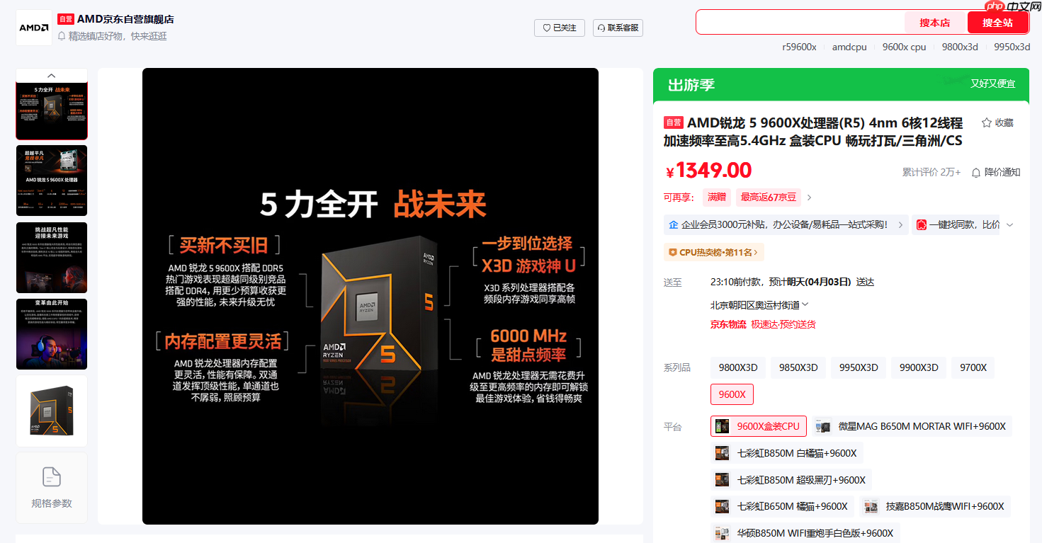 性能与成本的完美平衡！AMD 锐龙5 9600X+单通道DDR5内存