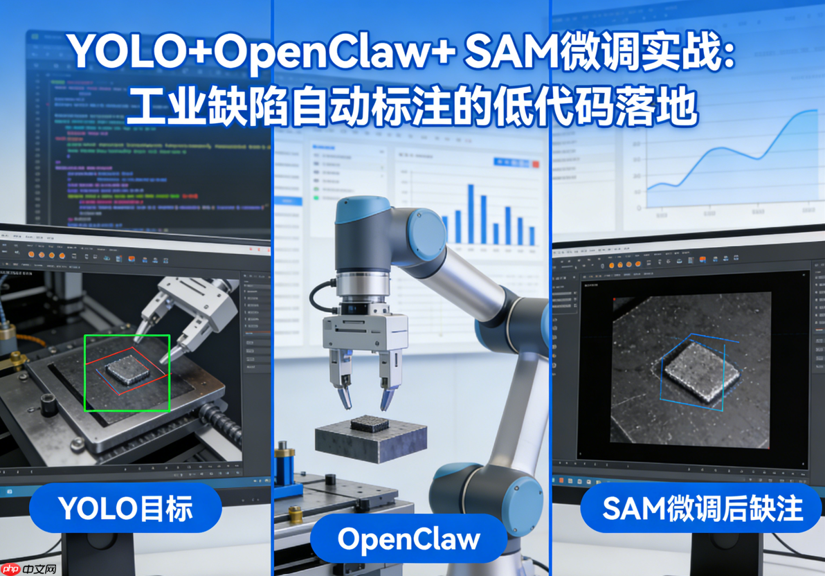 YOLO+OpenClaw+SAM微调实战：工业缺陷自动标注的低代码落地