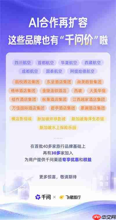 拥抱“AI办事”,80多个旅行品牌与飞猪合作推出“千问价”