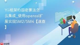 yii框架的国密算法怎么集成_使用openssl扩展实现sm2/sm4【速查】