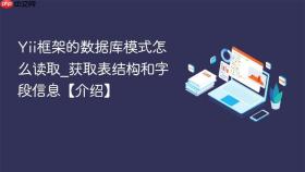 yii框架的数据库模式怎么读取_获取表结构和字段信息【介绍】