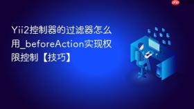 yii2控制器的过滤器怎么用_beforeaction实现权限控制【技巧】