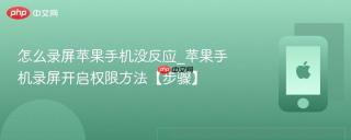 怎么录屏苹果手机没反应_苹果手机录屏开启权限方法【步骤】