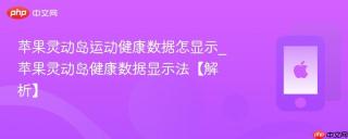 苹果灵动岛运动健康数据怎显示_苹果灵动岛健康数据显示法【解析】