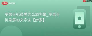 苹果手机录屏怎么加字幕_苹果手机录屏加文字法【步骤】