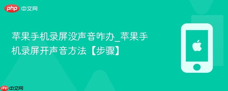 苹果手机录屏没声音咋办_苹果手机录屏开声音方法【步骤】