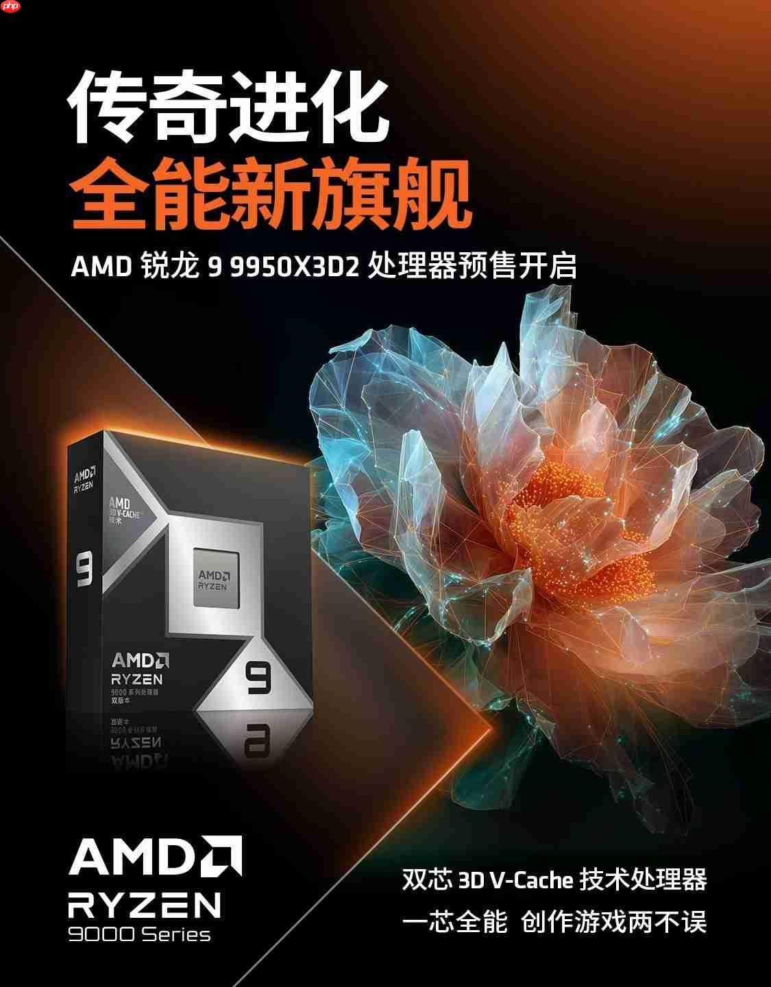 传奇进化 全能新旗舰!AMD 锐龙9 9950X3D2及组装机京东预售开启