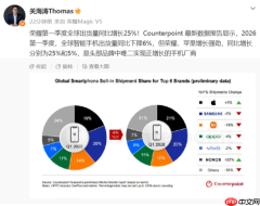 荣耀一季度全球出货量同比增长25% 头部厂商中增速最快