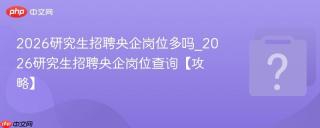 2026研究生招聘央企岗位多吗_2026研究生招聘央企岗位查询【攻略】