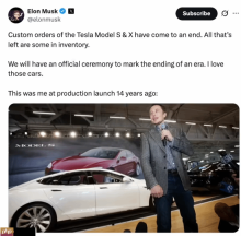 销量占比仅4%！马斯克发文宣布特斯拉Model S/X停产