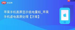 苹果手机黑屏显示低电量标_苹果手机虚电黑屏处理【方案】