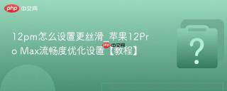 12pm怎么设置更丝滑_苹果12Pro Max流畅度优化设置【教程】