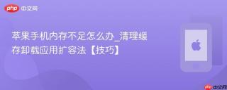 苹果手机内存不足怎么办_清理缓存卸载应用扩容法【技巧】