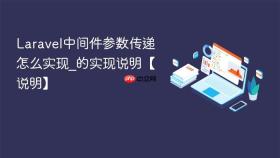 Laravel中间件参数传递怎么实现_Laravel中间件参数传递的实现说明【说明】