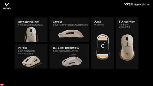 雷柏VT二代八款模具,哪款是你的手型答案?