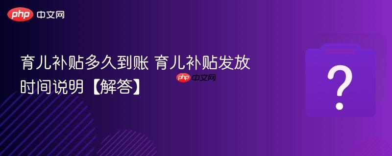 育儿补贴多久到账 育儿补贴发放时间说明【解答】