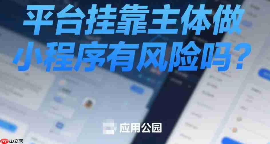 平台挂靠主体做小程序有风险吗?