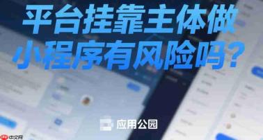 平台挂靠主体做小程序有风险吗?
