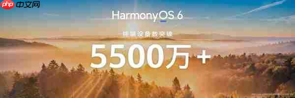 终端设备超5500万台 华为HarmonyOS 6.1升级计划公布