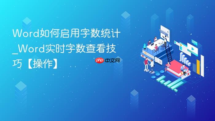 word如何启用字数统计_word实时字数查看技巧【操作】
