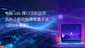 电脑 usb 接口没反应怎么办？驱动故障修复方法 (2026 最新)