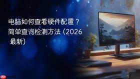 电脑如何查看硬件配置？简单查询检测方法 (2026 最新)