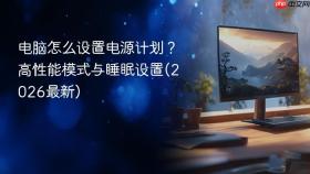 电脑怎么设置电源计划？高性能模式与睡眠设置(2026最新)